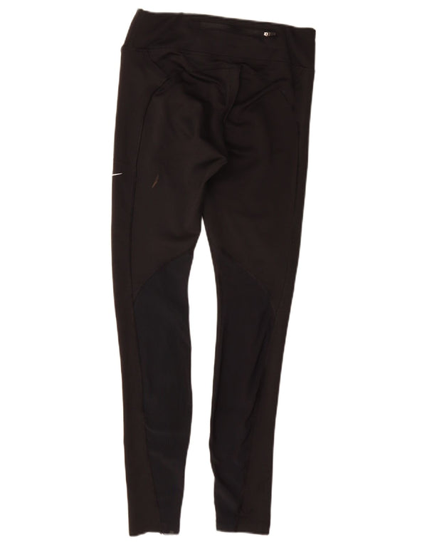 NIKE Ženske Dri Fit Leggings UK 8 Male crne poliesterske