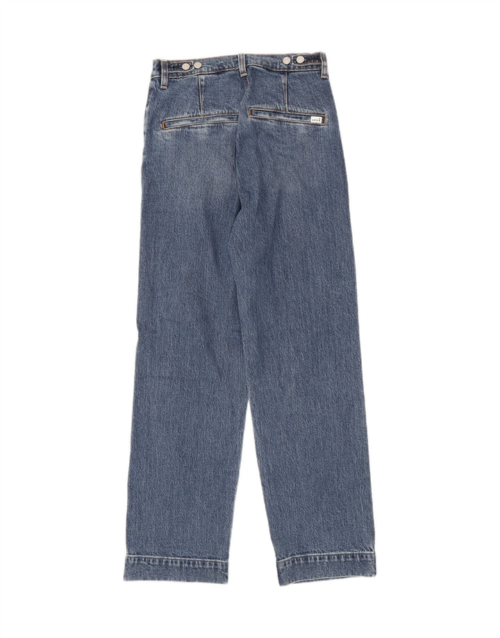 Levi's ženske ravne traperice s prsnim košem W26 L29 plavi pamuk