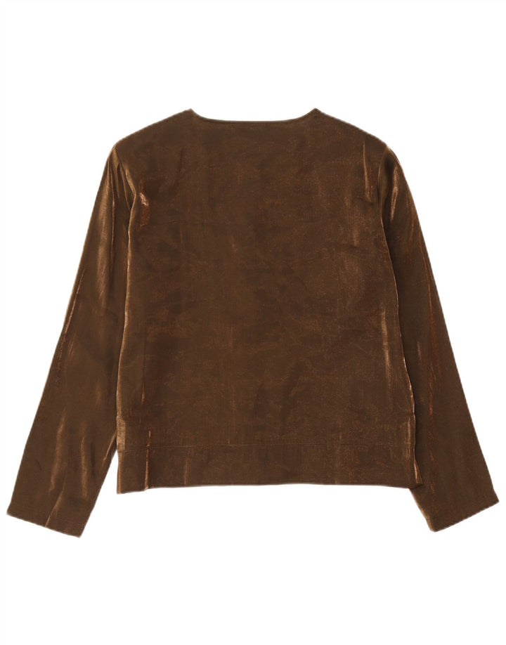 Vintage ženska bluza košulja EU 40 srednje smeđa viskoza