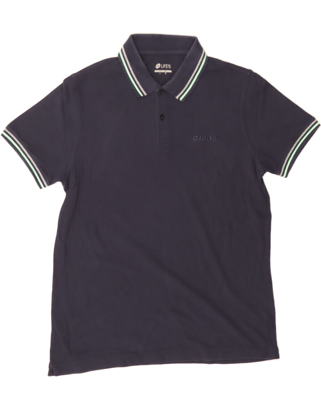 LOTTO Mens Polo Shirt Large Navy Blue Vintage Lotto and Second-Hand Lotto from Messina Hembry 