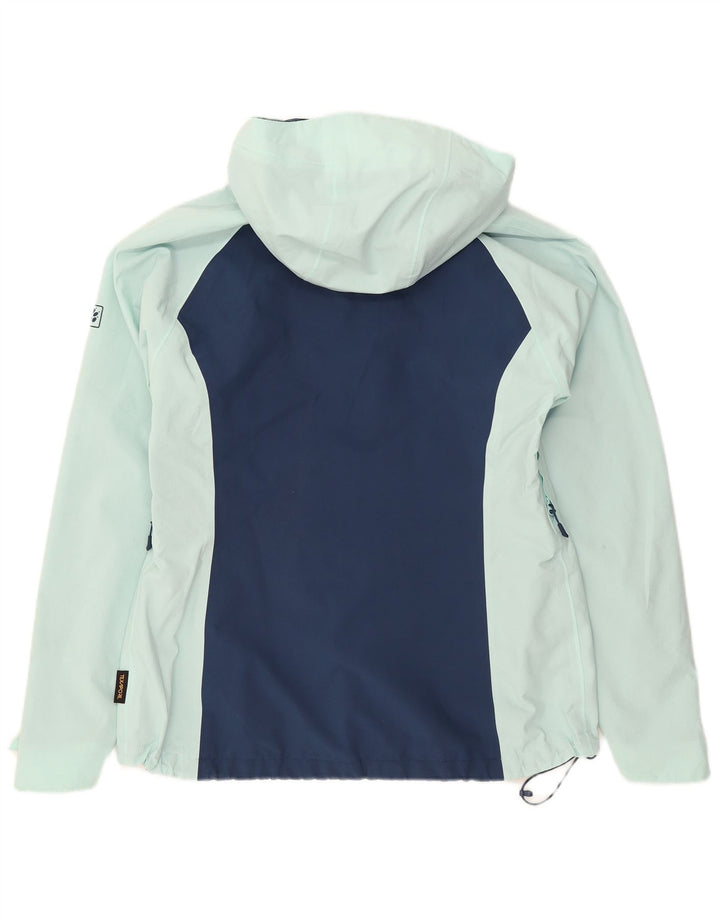 Jack Wolfskin ženska kišna jakna s kapuljačom UK 10/12 Srednje plava boja