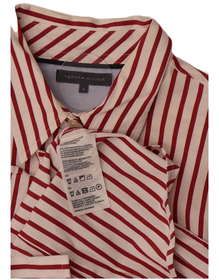 Tommy Hilfiger Ženska košulja US 6 srednje crvene pruge, pamuk