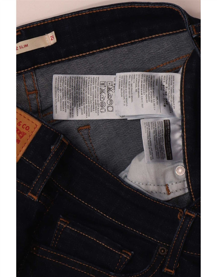 Levi's ženske 712 uske traperice W29 L26 tamnoplavi pamuk