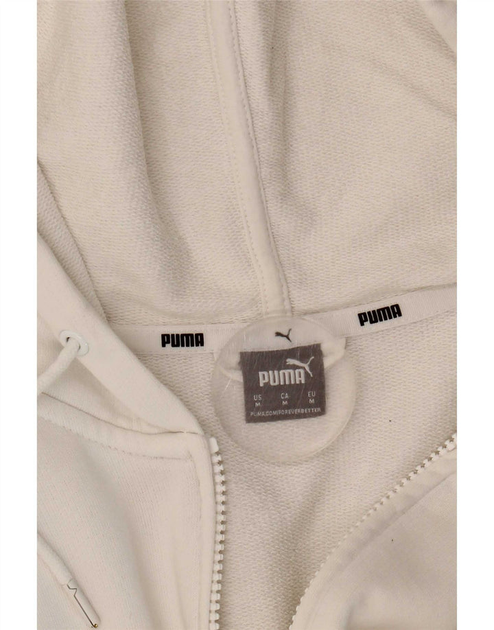 Puma ženski kratki pulover s kapuljačom s patentnim zatvaračem UK 14 srednje bijele boje