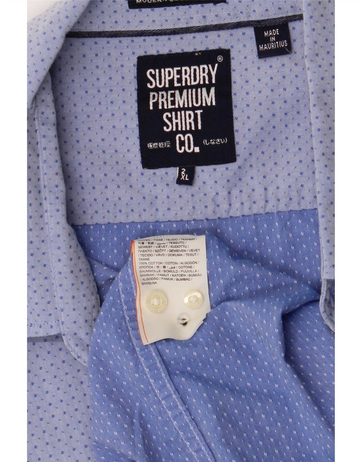 Superdry muška košulja 2XL pamuk na plave točke