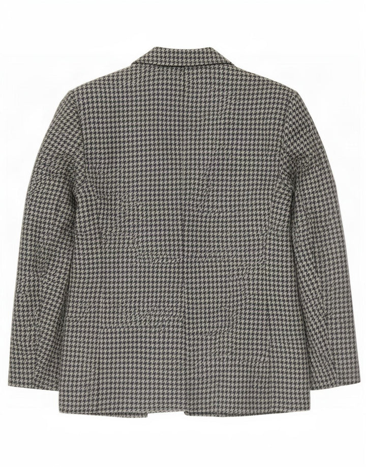 Vintage ženska jakna sa 2 gumba IT 46 velika siva houndstooth