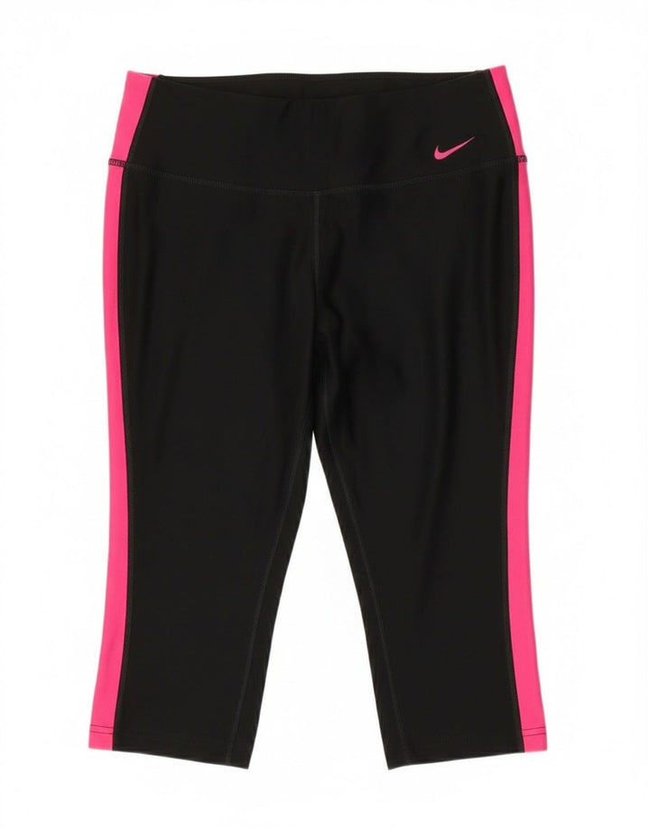 Nike ženske Dri Fit Capri tajice UK 12 srednje crne boje