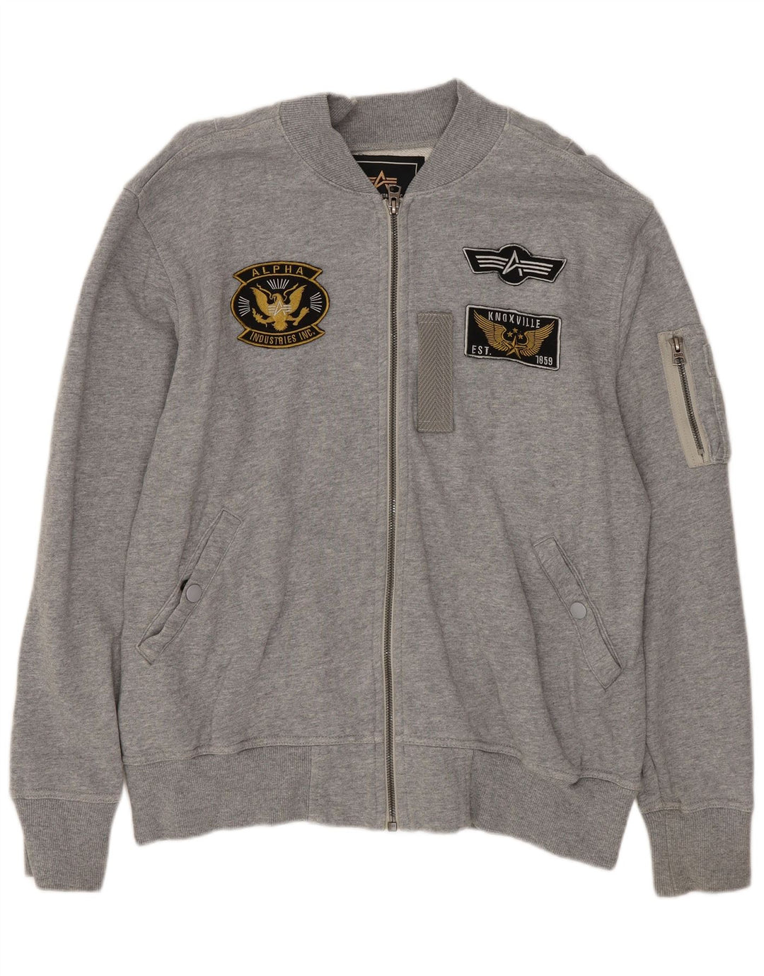 ALPHA INDUSTRIES Gornja jakna muške trenirke srednje sive boje