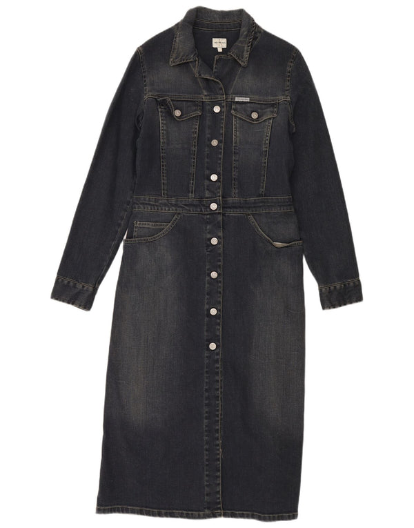 Calvin Klein Jeans ženska maksi traper haljina UK 14 velika tamnoplava pamuk