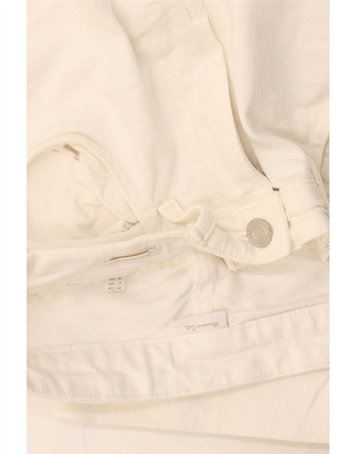 Ženske skraćene traperice Massimo Dutti EU 40 srednje W30 L24 bijele