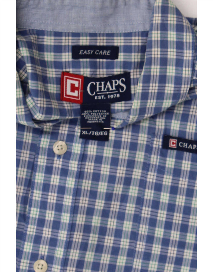 Chaps muška majica kratkih rukava Easy Care XL plavi pamuk na karu