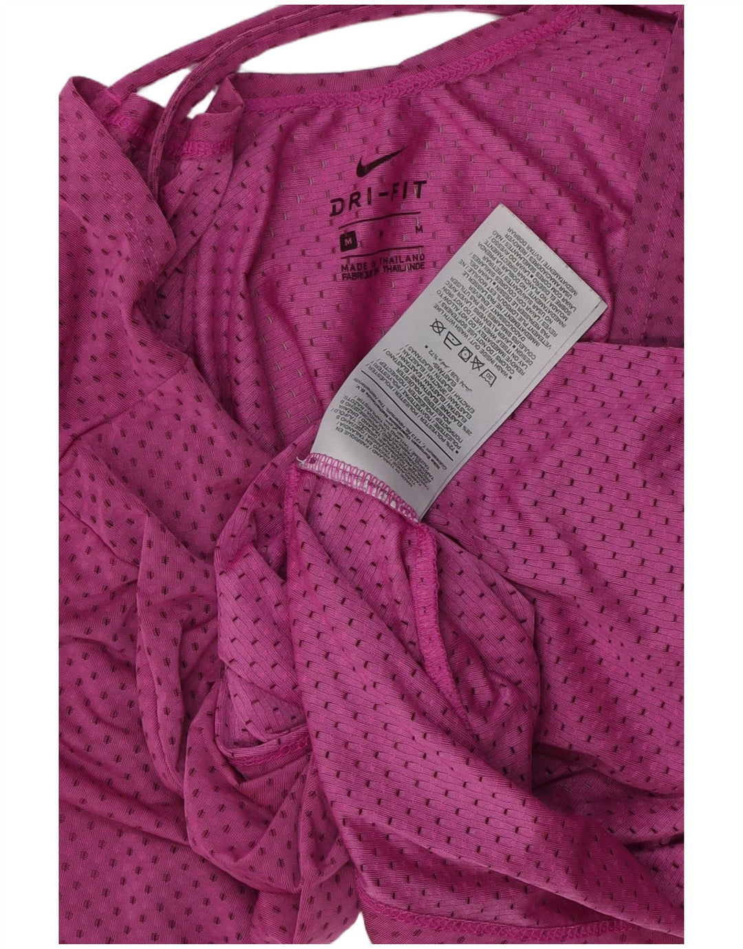 NIKE ženska majica kratkih rukava Dri Fit UK 14 Srednje ružičasti poliester na točkice