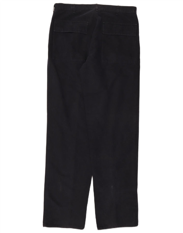 ARMANI Muške ravne chino hlače EU 52 XL W36 L36 tamnoplavi pamuk