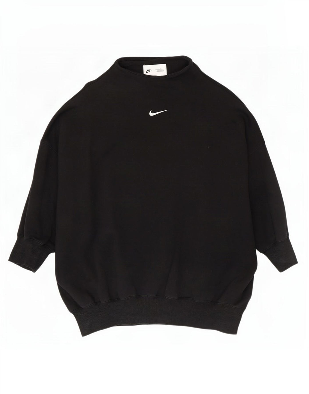 Nike Ženska velika majica s kratkim rukavima UK 16 Veliki crni pamuk