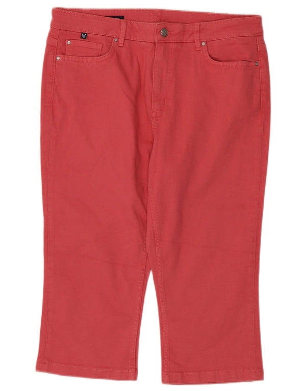 Crew Clothing Ženske ravne Capri hlače UK 14 Large W34 L19 Pink
