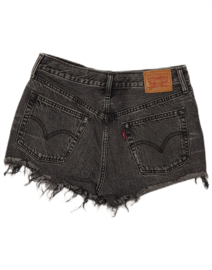 Levi's ženske 501 kratke traper kratke hlače W28 srednje sive boje od pamuka