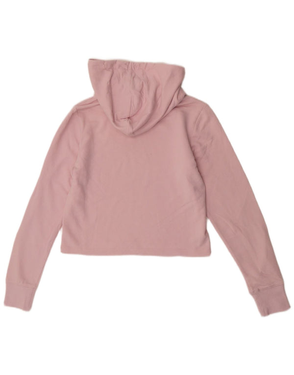 Champion Womens Crop Hoodie Jumper UK 6 XS Pink
