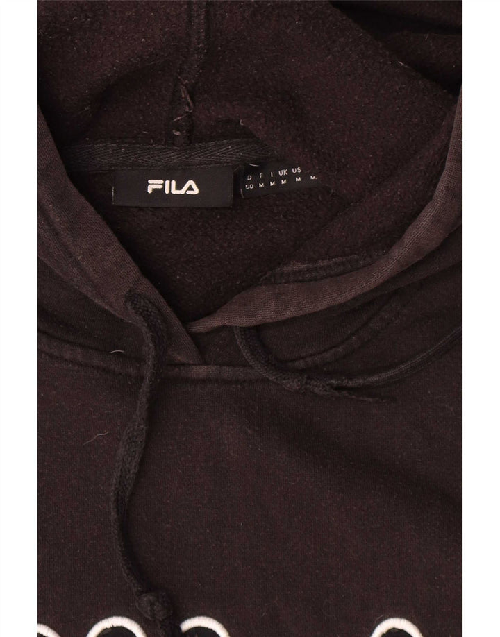 Fila muška majica s kapuljačom srednje veličine, crni pamuk