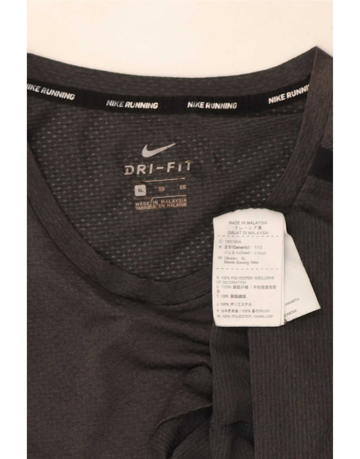 Nike muška Dri Fit majica kratkih rukava XL siva poliesterska boja