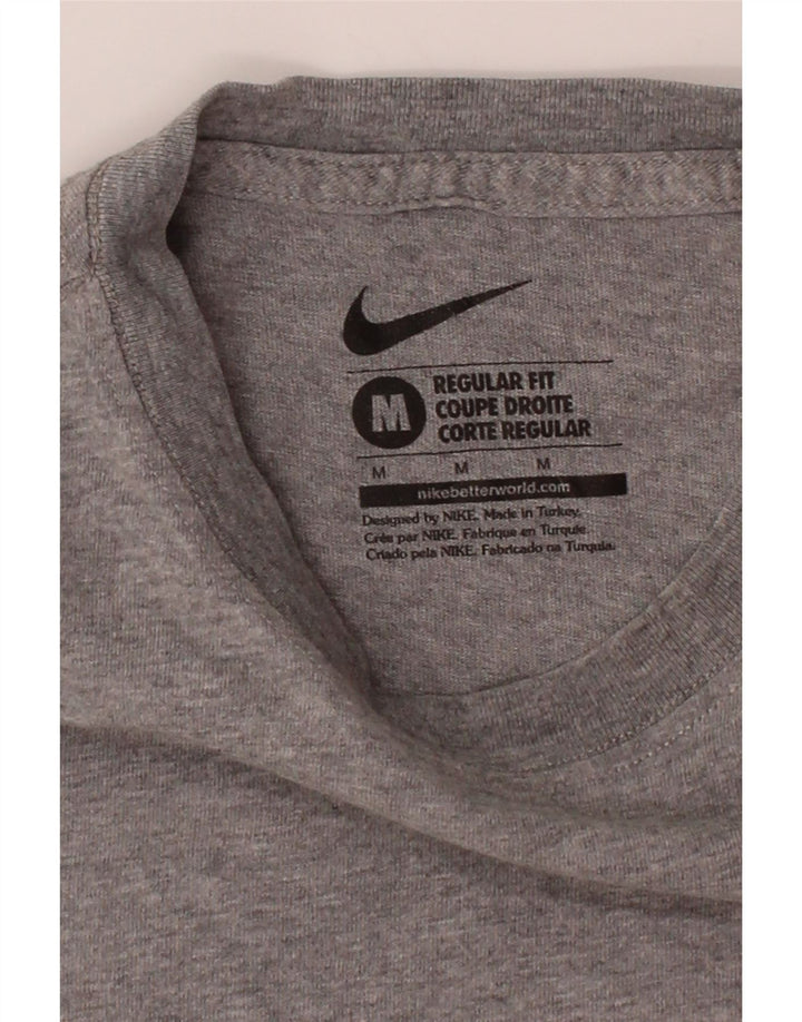 NIKE Mens Regular Fit Graphic T-Shirt Top Medium Grey Cotton Vintage Nike and Second-Hand Nike from Messina Hembry 