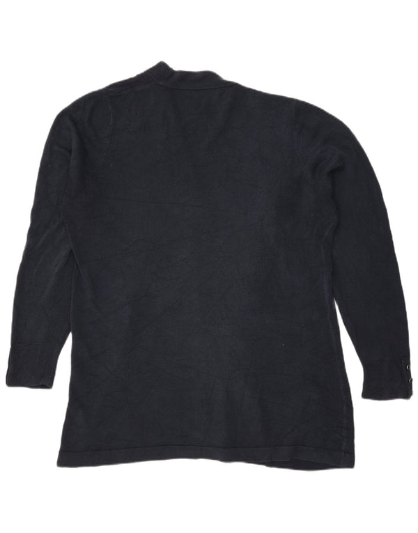 Marks & Spencer Womens Open Cardigan Sweater UK 22 3XL Navy Blue Acrylic