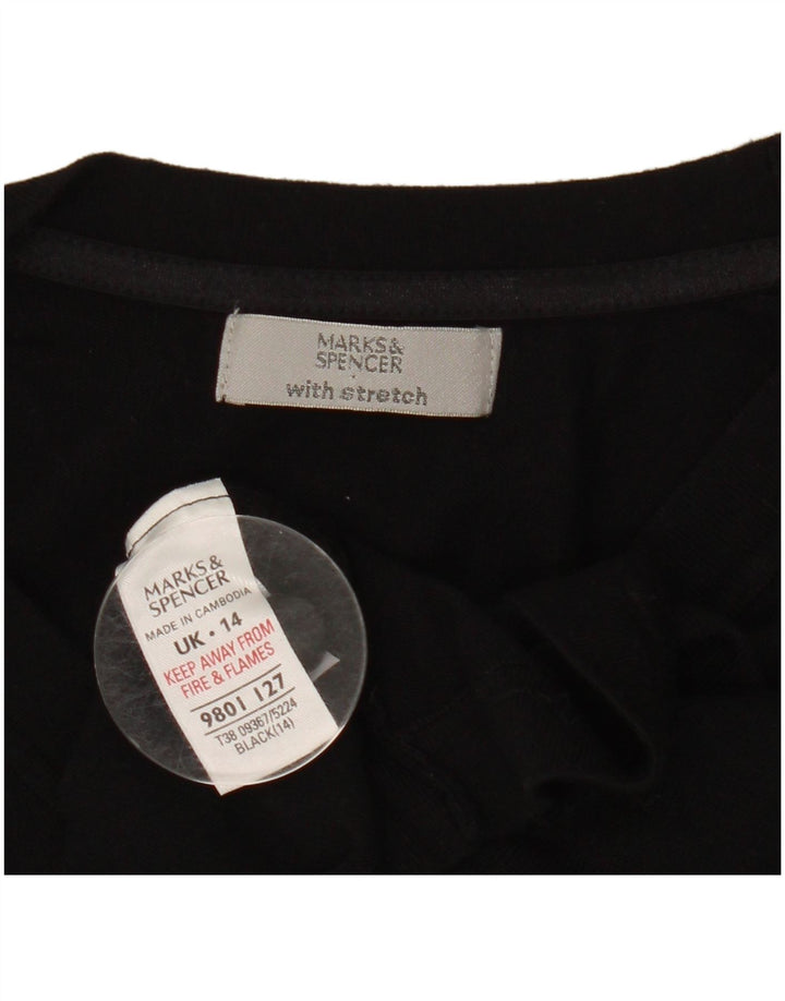 Marks & Spencer ženski gornji dio bolera UK 14 srednje crne viskoze