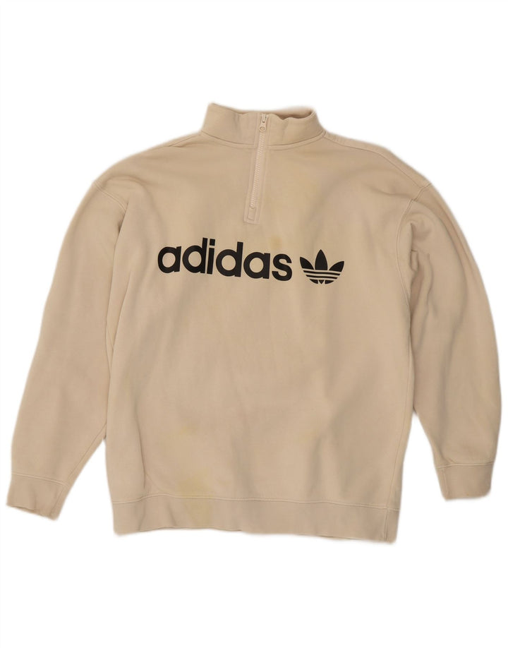 Adidas ženski džemperi s velikim grafičkim motivima UK 12 srednje bež