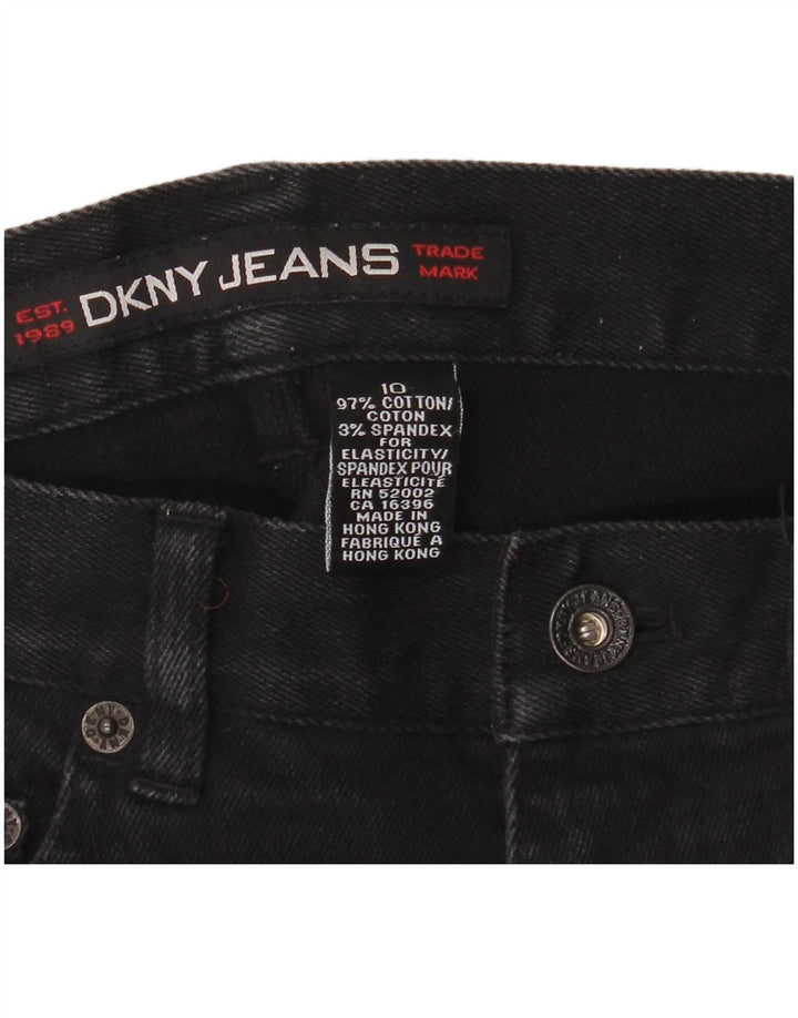 Ženske traperice DKNY Bootcut US 10 Large W30 L30 crni pamuk