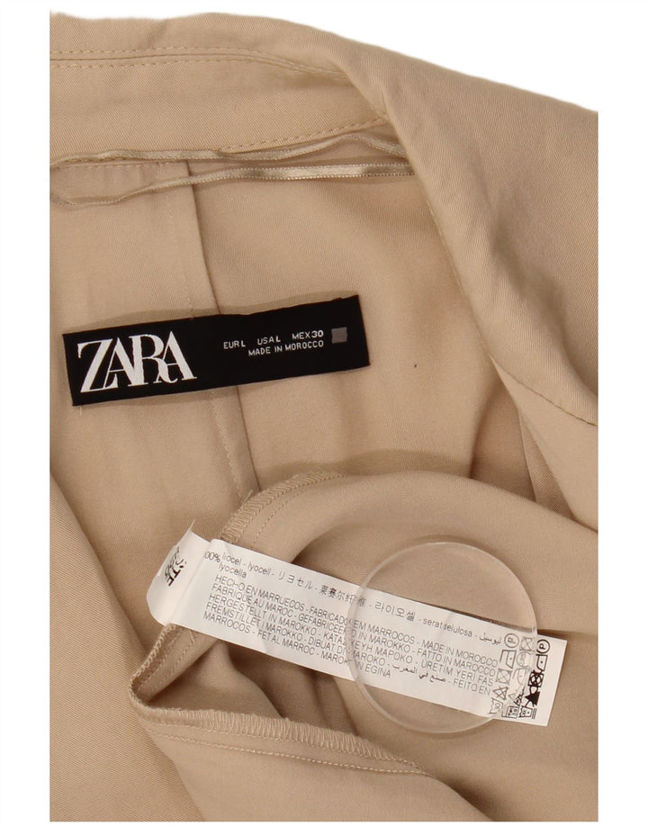 Zara ženski kaput UK 16 Large Beige Lyocell