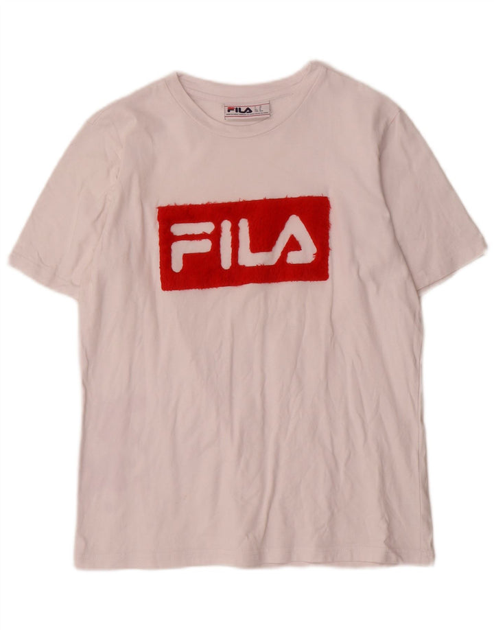 Fila Ženska majica kratkih rukava s grafičkim motivima UK14 Srednje bijeli pamuk