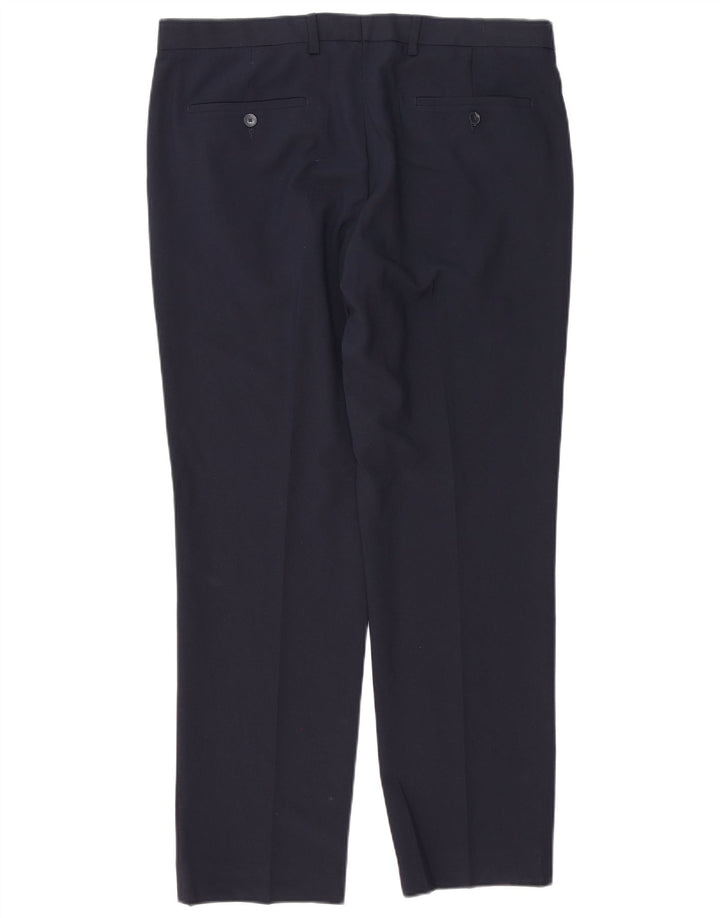 Marks & Spencer muške chino hlače standardnog kroja W36 L31 tamnoplavi poliester