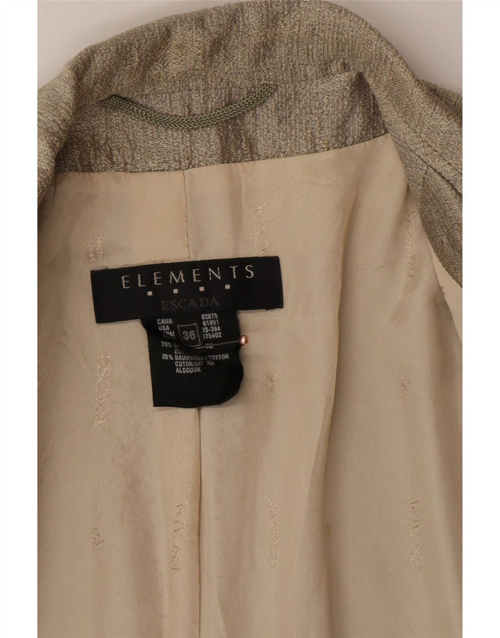 ESCADA Ženska jakna sa dugim dugim 1 gumbom EU 36 Mala zlatna