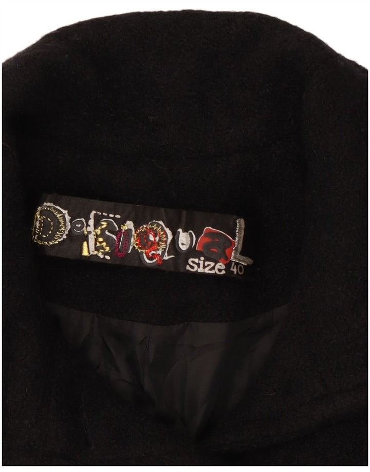 Desigual ženski kaput s apstraktnim uzorkom EU 40 srednje crne boje