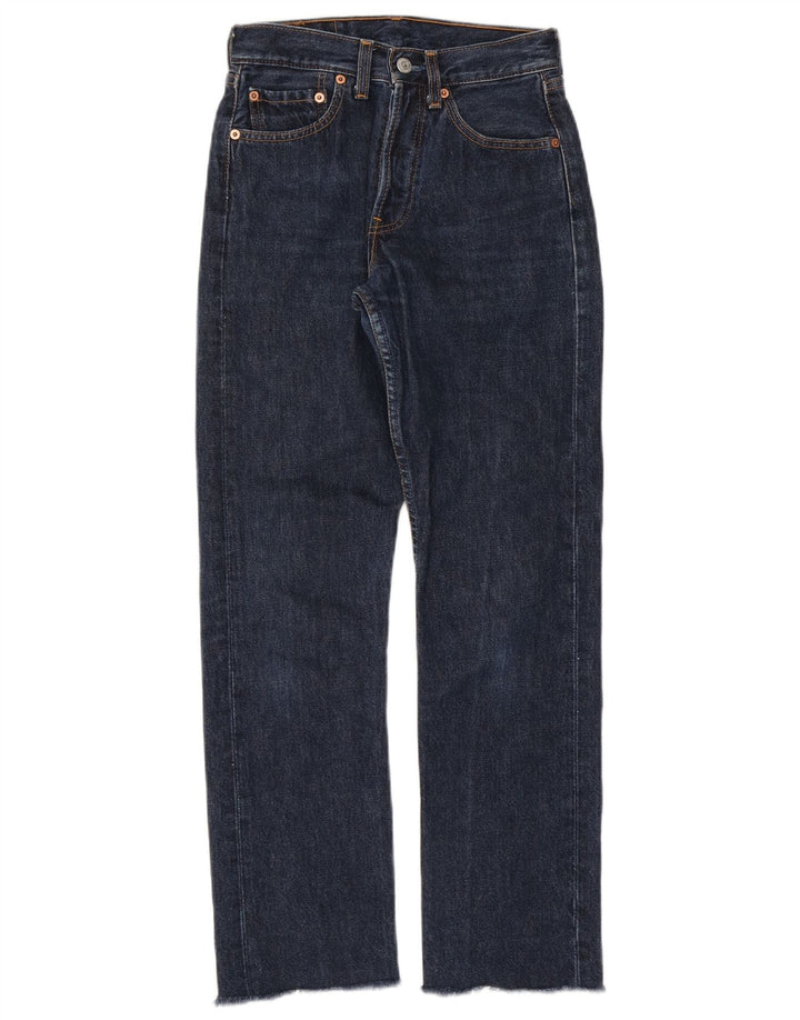 Levi's ženske 501 ravne traperice W26 L30 tamnoplave