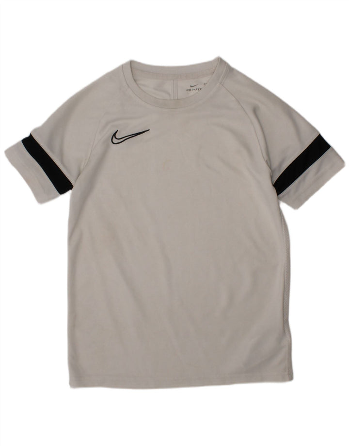 Nike Boys Dri Fit T-Shirt Top 10-11 Years Medium White Poliester