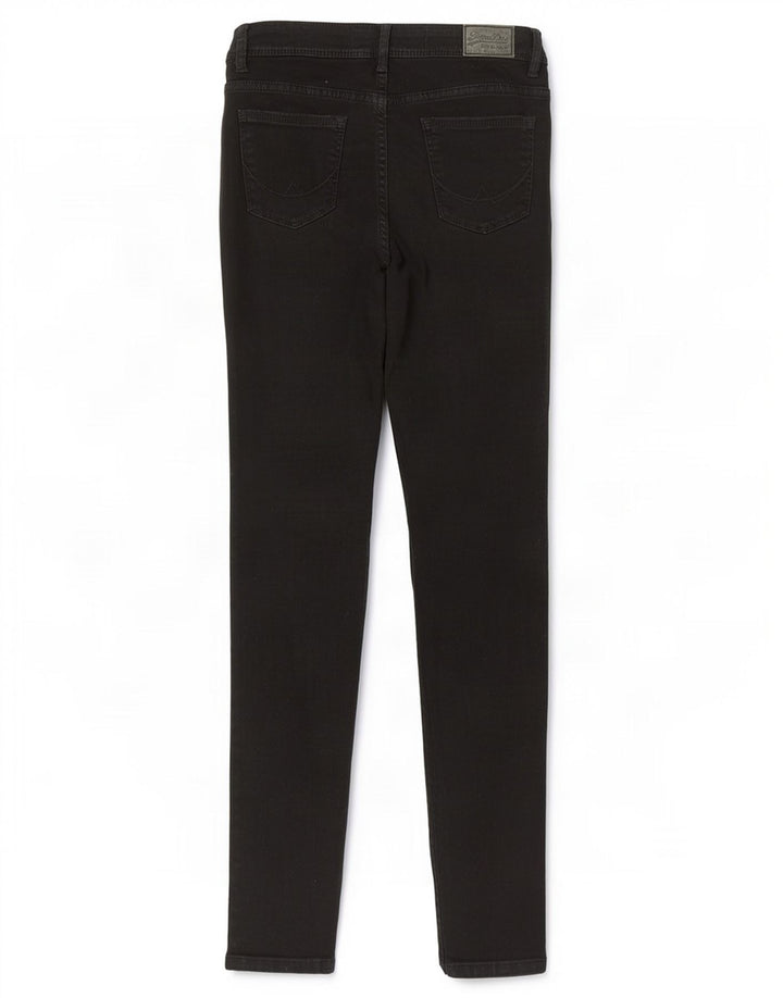 Superdry ženske traperice Alexia Jegging W28 L32 crni pamuk