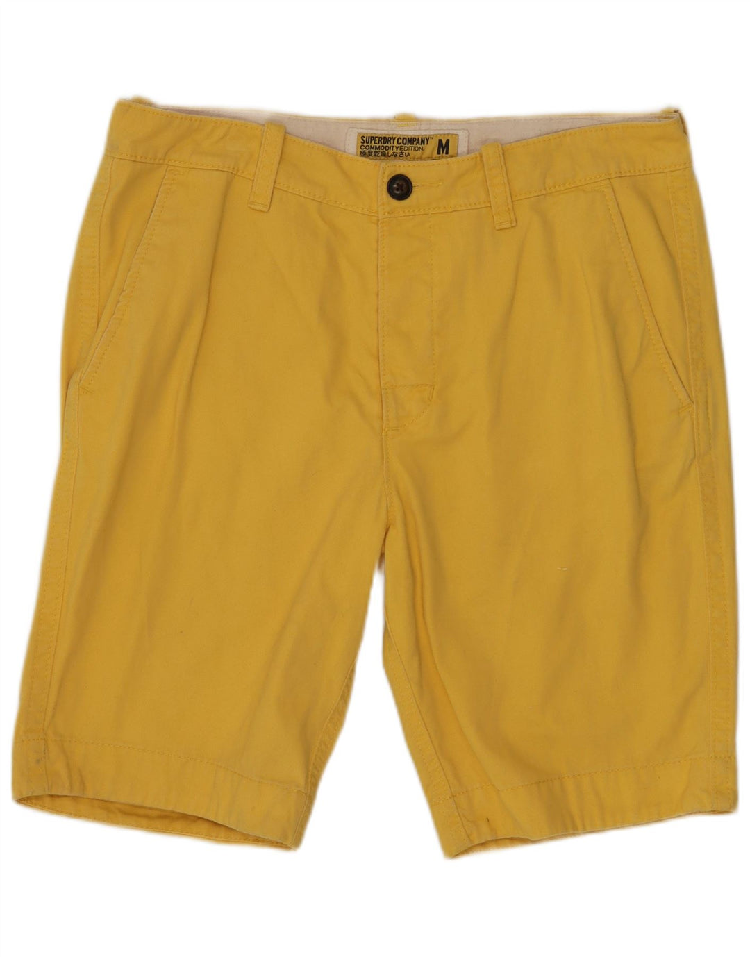 SUPERDRY muške chino kratke hlače srednje veličine W32, žuti pamuk