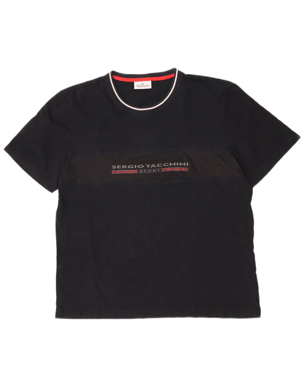Sergio Tacchini muška majica s grafičkim motivima 2XL crna