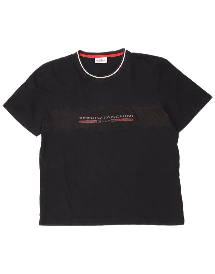 Sergio Tacchini muška majica s grafičkim motivima 2XL crna