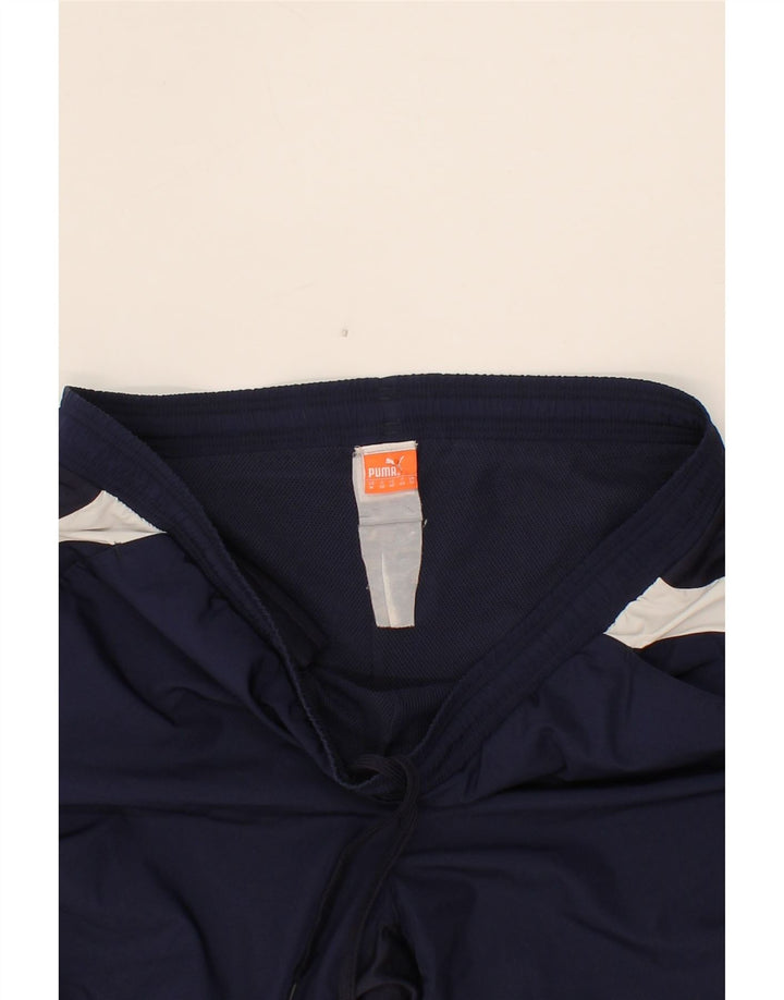PUMA Womens Tracksuit Trousers UK 12 Medium Navy Blue Colourblock Vintage Puma and Second-Hand Puma from Messina Hembry 