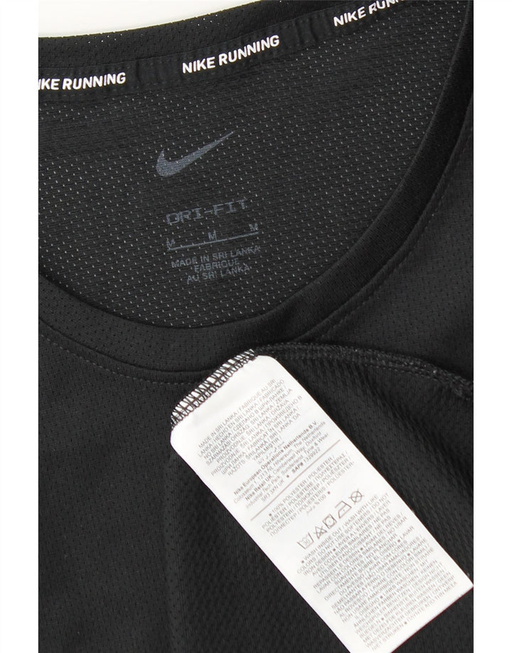 Nike Dri Fit majica kratkih rukava srednji crni poliester