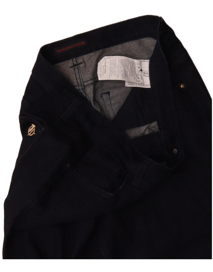 Trussardi ženske ravne traperice IT 48 XL W34 L28 tamnoplavi poliester