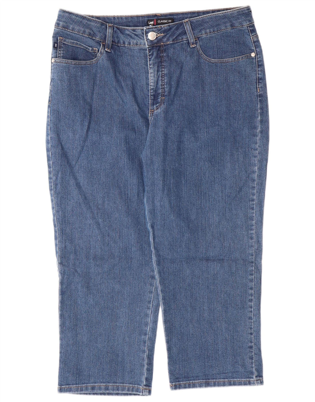 LEE Ženske klasične kapri traperice US 16 2XL W34 L22 plavi pamuk