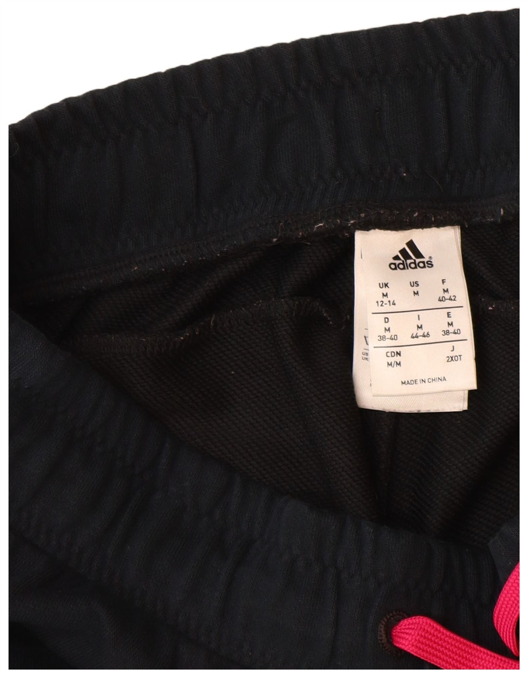 ADIDAS Ženska trenirka Hlače Joggers UK 12/14 Srednje crni pamuk