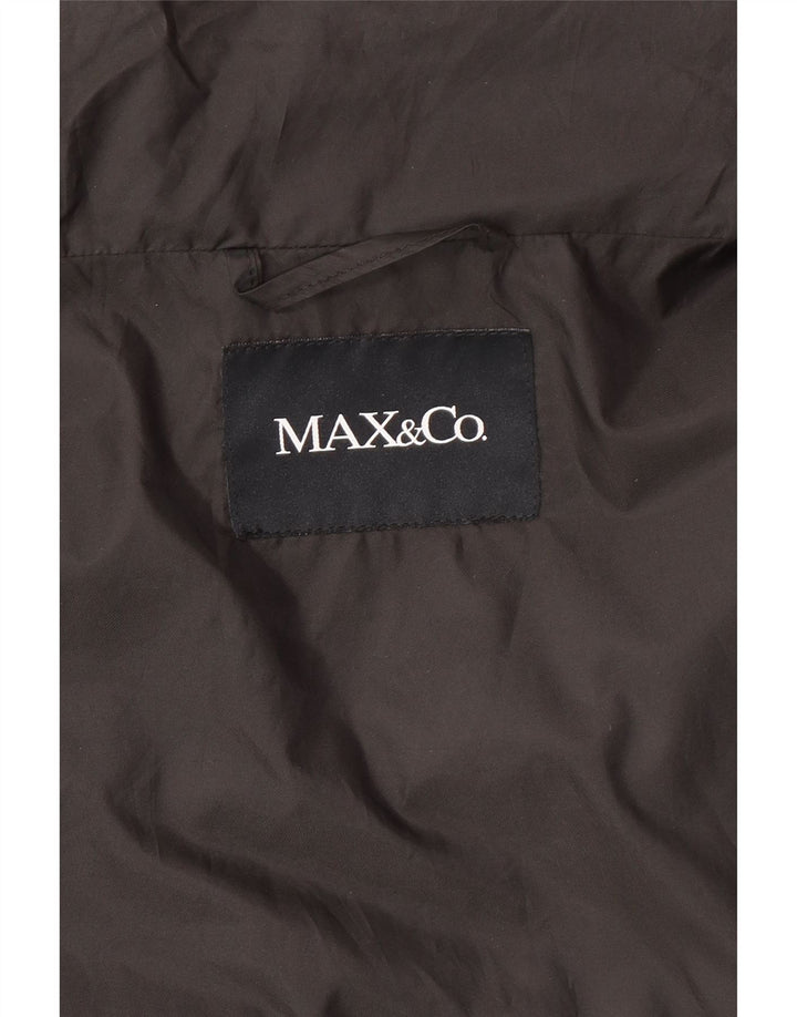 Max & Co. Ženska podstavljena jakna kratkih rukava UK 12 Srednji crni poliester