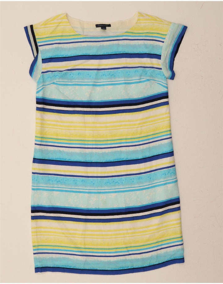 TOMMY HILFIGER Womens Sheath Dress UK 14 Medium Multicoloured Striped Vintage Tommy Hilfiger and Second-Hand Tommy Hilfiger from Messina Hembry 