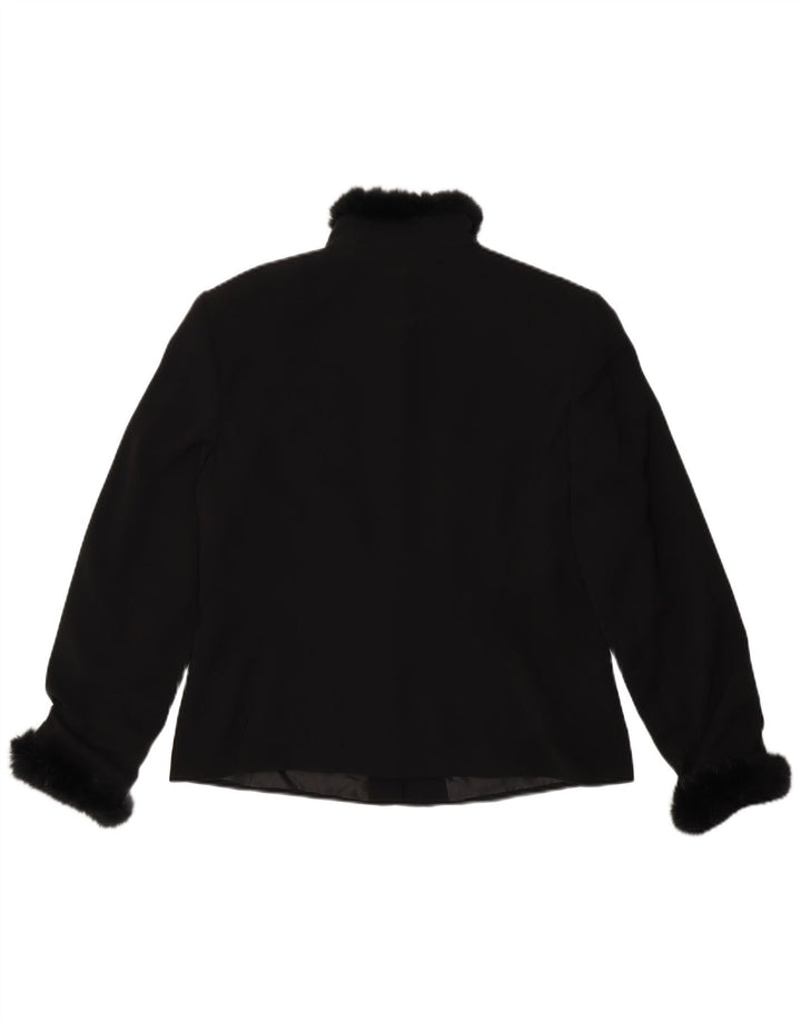 TAIFUN Womens Blazer Jacket UK 16 Large  Black Polyester