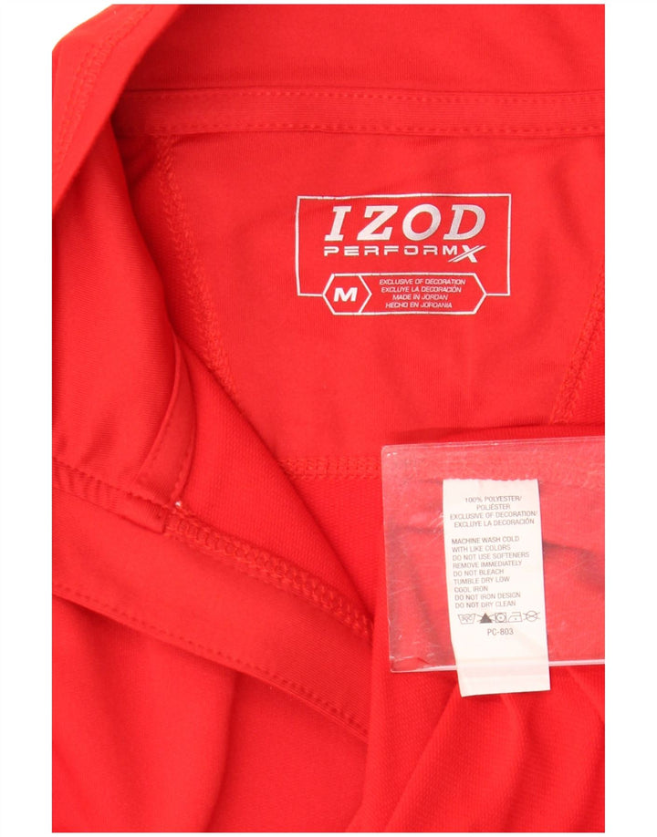Izod muška pulover trenirka s patentnim izrezom Srednji crveni poliester