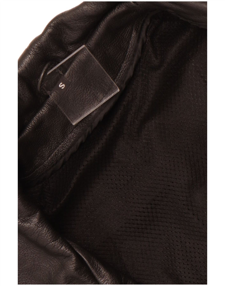 VINTAGE muška kožna biciklistička jakna UK 36 Mala crna