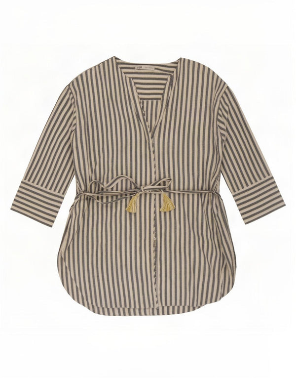 Zara ženska košulja bluza UK 20 2XL bijele pruge